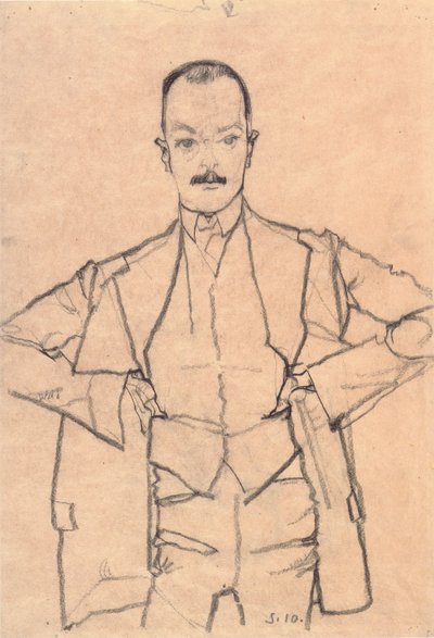 Portrait of Arthur Roessler by Egon Schiele